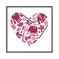 Picture of Pink Heart Hockey _GroupedProduct_Square_Mini_ _GroupedProduct_Square_Canvas_Framed_
