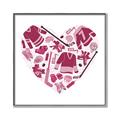 Picture of Pink Heart Hockey _GroupedProduct_Square_Mini_ _GroupedProduct_Square_Canvas_Framed_