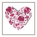 Picture of Pink Heart Hockey _GroupedProduct_Square_Mini_ _GroupedProduct_Square_Canvas_Framed_