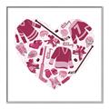 Picture of Pink Heart Hockey _GroupedProduct_Square_Mini_ _GroupedProduct_Square_Canvas_Framed_