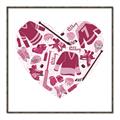 Picture of Pink Heart Hockey _GroupedProduct_Square_Mini_ _GroupedProduct_Square_Canvas_Framed_