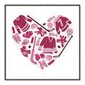 Picture of Pink Heart Hockey _GroupedProduct_Square_Mini_ _GroupedProduct_Square_Canvas_Framed_