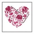 Picture of Pink Heart Hockey _GroupedProduct_Square_Mini_ _GroupedProduct_Square_Canvas_Framed_