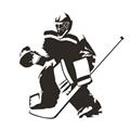 Picture of Goalie Silhouette _GroupedProduct_Square_Mini_ _GroupedProduct_Square_Unframed_Print_Only_