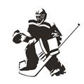 Picture of Goalie Silhouette _GroupedProduct_Square_Mini_ _GroupedProduct_Square_Unframed_Print_Only_