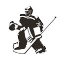 Picture of Goalie Silhouette _GroupedProduct_Square_Mini_ _GroupedProduct_Square_Unframed_Print_Only_