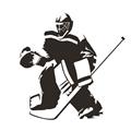 Picture of Goalie Silhouette _GroupedProduct_Square_Mini_ _GroupedProduct_Square_Unframed_Print_Only_
