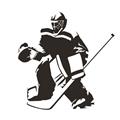 Picture of Goalie Silhouette _GroupedProduct_Square_Mini_ _GroupedProduct_Square_Unframed_Print_Only_