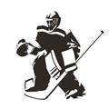 Picture of Goalie Silhouette _GroupedProduct_Square_Mini_ _GroupedProduct_Square_Unframed_Print_Only_