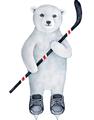 Picture of Hockey Polar Bear _GroupedProduct_Rectangle_Portrait_Mini_ _GroupedProduct_Rectangle_Portrait_Unframed_Print_Only_