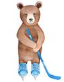 Picture of Hockey Bear _GroupedProduct_Rectangle_Portrait_Mini_ _GroupedProduct_Rectangle_Portrait_Unframed_Print_Only_