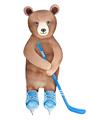 Picture of Hockey Bear _GroupedProduct_Rectangle_Portrait_Mini_ _GroupedProduct_Rectangle_Portrait_Unframed_Print_Only_
