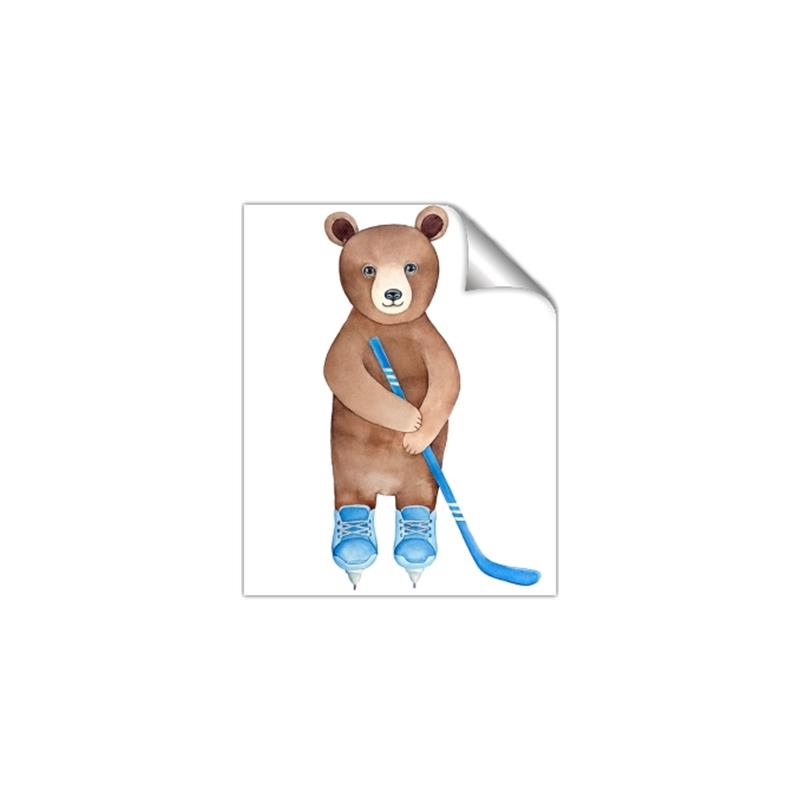 Picture of Hockey Bear _GroupedProduct_Rectangle_Portrait_Mini_ _GroupedProduct_Rectangle_Portrait_Unframed_Print_Only_