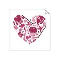 Picture of Pink Heart Hockey _GroupedProduct_Square_Mini_ _GroupedProduct_Square_Unframed_Print_Only_