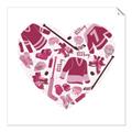 Picture of Pink Heart Hockey _GroupedProduct_Square_Mini_ _GroupedProduct_Square_Unframed_Print_Only_