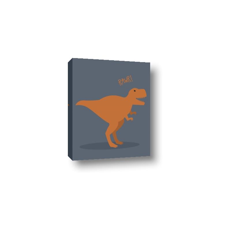 Picture of Orange T-rex Rawr _GroupedProduct_Rectangle_Portrait_Mini_ _GroupedProduct_Rectangle_Portrait_Canvas_