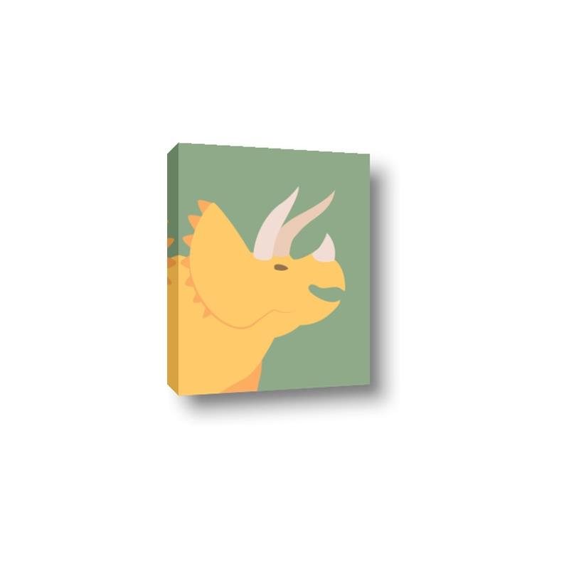 Picture of Yellow Triceratops _GroupedProduct_Rectangle_Portrait_Mini_ _GroupedProduct_Rectangle_Portrait_Canvas_