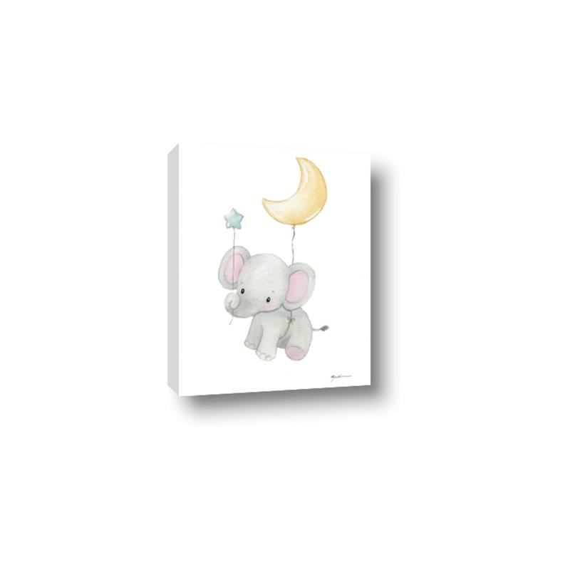 Picture of Floating baby elephant _GroupedProduct_Rectangle_Portrait_Mini_ _GroupedProduct_Rectangle_Portrait_Canvas_