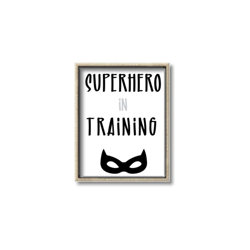 Picture of Superhero in Training _GroupedProduct_Rectangle_Portrait_Mini_ _GroupedProduct_Rectangle_Portrait_Canvas_Framed_