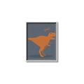 Picture of Orange T-rex Rawr _GroupedProduct_Rectangle_Portrait_Mini_ _GroupedProduct_Rectangle_Portrait_Canvas_Framed_