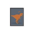 Picture of Orange T-rex Rawr _GroupedProduct_Rectangle_Portrait_Mini_ _GroupedProduct_Rectangle_Portrait_Canvas_Framed_