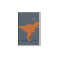 Picture of Orange T-rex Rawr _GroupedProduct_Rectangle_Portrait_Mini_ _GroupedProduct_Rectangle_Portrait_Canvas_Framed_