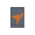 Picture of Orange T-rex Rawr _GroupedProduct_Rectangle_Portrait_Mini_ _GroupedProduct_Rectangle_Portrait_Canvas_Framed_