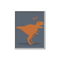 Picture of Orange T-rex Rawr _GroupedProduct_Rectangle_Portrait_Mini_ _GroupedProduct_Rectangle_Portrait_Canvas_Framed_