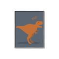 Picture of Orange T-rex Rawr _GroupedProduct_Rectangle_Portrait_Mini_ _GroupedProduct_Rectangle_Portrait_Canvas_Framed_