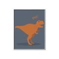 Picture of Orange T-rex Rawr _GroupedProduct_Rectangle_Portrait_Mini_ _GroupedProduct_Rectangle_Portrait_Canvas_Framed_