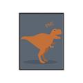 Picture of Orange T-rex Rawr _GroupedProduct_Rectangle_Portrait_Mini_ _GroupedProduct_Rectangle_Portrait_Canvas_Framed_