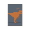 Picture of Orange T-rex Rawr _GroupedProduct_Rectangle_Portrait_Mini_ _GroupedProduct_Rectangle_Portrait_Canvas_Framed_