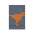 Picture of Orange T-rex Rawr _GroupedProduct_Rectangle_Portrait_Mini_ _GroupedProduct_Rectangle_Portrait_Canvas_Framed_