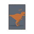 Picture of Orange T-rex Rawr _GroupedProduct_Rectangle_Portrait_Mini_ _GroupedProduct_Rectangle_Portrait_Canvas_Framed_