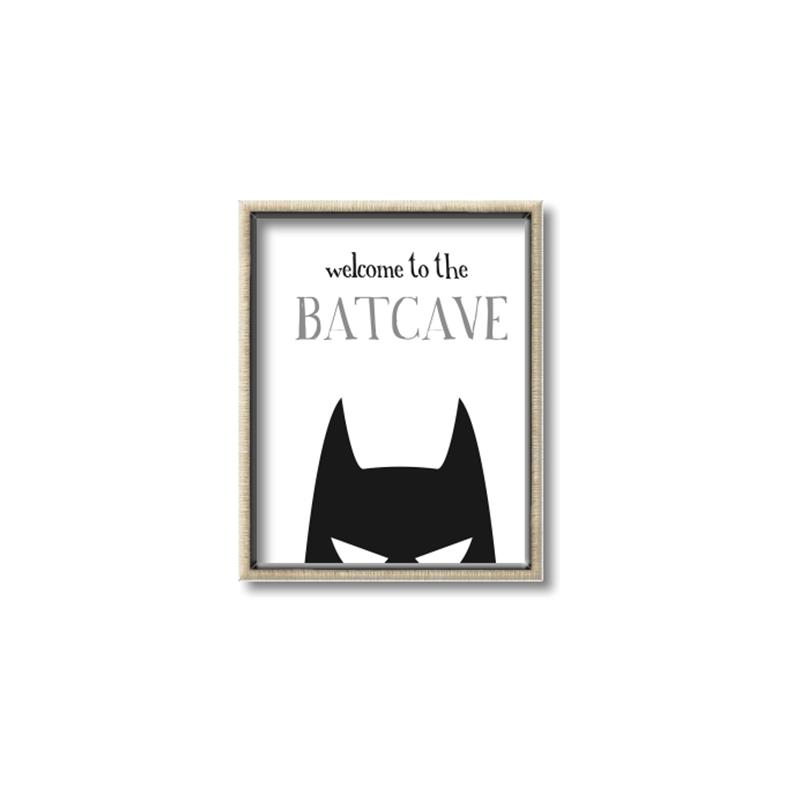 Picture of Welcome to the Batcave White _GroupedProduct_Rectangle_Portrait_Mini_ _GroupedProduct_Rectangle_Portrait_Canvas_Framed_