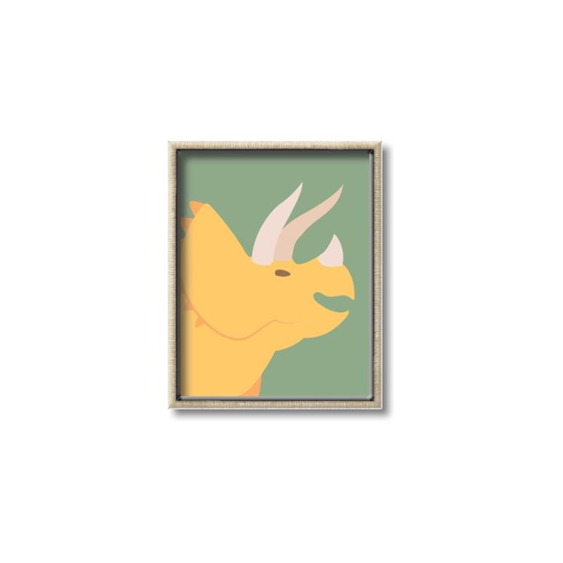 Picture of Yellow Triceratops _GroupedProduct_Rectangle_Portrait_Mini_ _GroupedProduct_Rectangle_Portrait_Canvas_Framed_