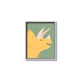 Picture of Yellow Triceratops _GroupedProduct_Rectangle_Portrait_Mini_ _GroupedProduct_Rectangle_Portrait_Canvas_Framed_