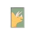 Picture of Yellow Triceratops _GroupedProduct_Rectangle_Portrait_Mini_ _GroupedProduct_Rectangle_Portrait_Canvas_Framed_