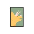 Picture of Yellow Triceratops _GroupedProduct_Rectangle_Portrait_Mini_ _GroupedProduct_Rectangle_Portrait_Canvas_Framed_
