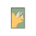 Picture of Yellow Triceratops _GroupedProduct_Rectangle_Portrait_Mini_ _GroupedProduct_Rectangle_Portrait_Canvas_Framed_