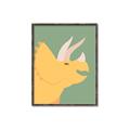 Picture of Yellow Triceratops _GroupedProduct_Rectangle_Portrait_Mini_ _GroupedProduct_Rectangle_Portrait_Canvas_Framed_