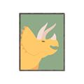 Picture of Yellow Triceratops _GroupedProduct_Rectangle_Portrait_Mini_ _GroupedProduct_Rectangle_Portrait_Canvas_Framed_