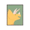 Picture of Yellow Triceratops _GroupedProduct_Rectangle_Portrait_Mini_ _GroupedProduct_Rectangle_Portrait_Canvas_Framed_
