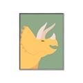 Picture of Yellow Triceratops _GroupedProduct_Rectangle_Portrait_Mini_ _GroupedProduct_Rectangle_Portrait_Canvas_Framed_
