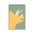 Picture of Yellow Triceratops _GroupedProduct_Rectangle_Portrait_Mini_ _GroupedProduct_Rectangle_Portrait_Canvas_Framed_