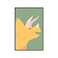 Picture of Yellow Triceratops _GroupedProduct_Rectangle_Portrait_Mini_ _GroupedProduct_Rectangle_Portrait_Canvas_Framed_