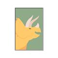 Picture of Yellow Triceratops _GroupedProduct_Rectangle_Portrait_Mini_ _GroupedProduct_Rectangle_Portrait_Canvas_Framed_