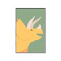 Picture of Yellow Triceratops _GroupedProduct_Rectangle_Portrait_Mini_ _GroupedProduct_Rectangle_Portrait_Canvas_Framed_