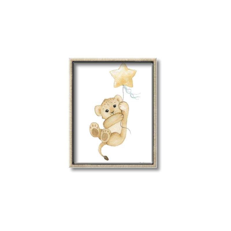 Picture of Floating Baby lion cub _GroupedProduct_Rectangle_Portrait_Mini_ _GroupedProduct_Rectangle_Portrait_Canvas_Framed_