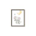 Picture of Floating baby elephant _GroupedProduct_Rectangle_Portrait_Mini_ _GroupedProduct_Rectangle_Portrait_Canvas_Framed_
